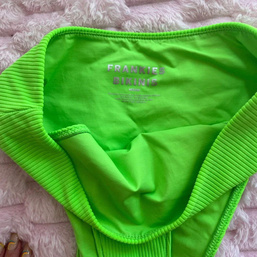 Frankie's Bikinis Neon Green Ribbed.